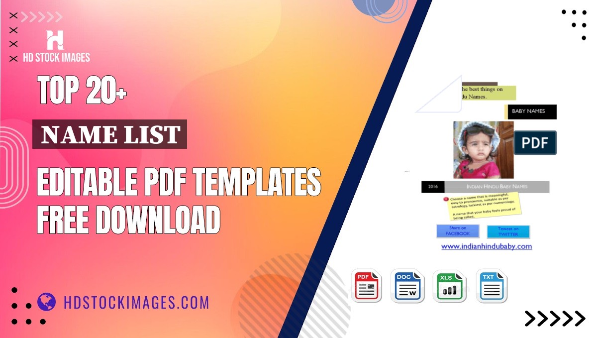 Top 20+ Name List Editable PDF Templates Free Download