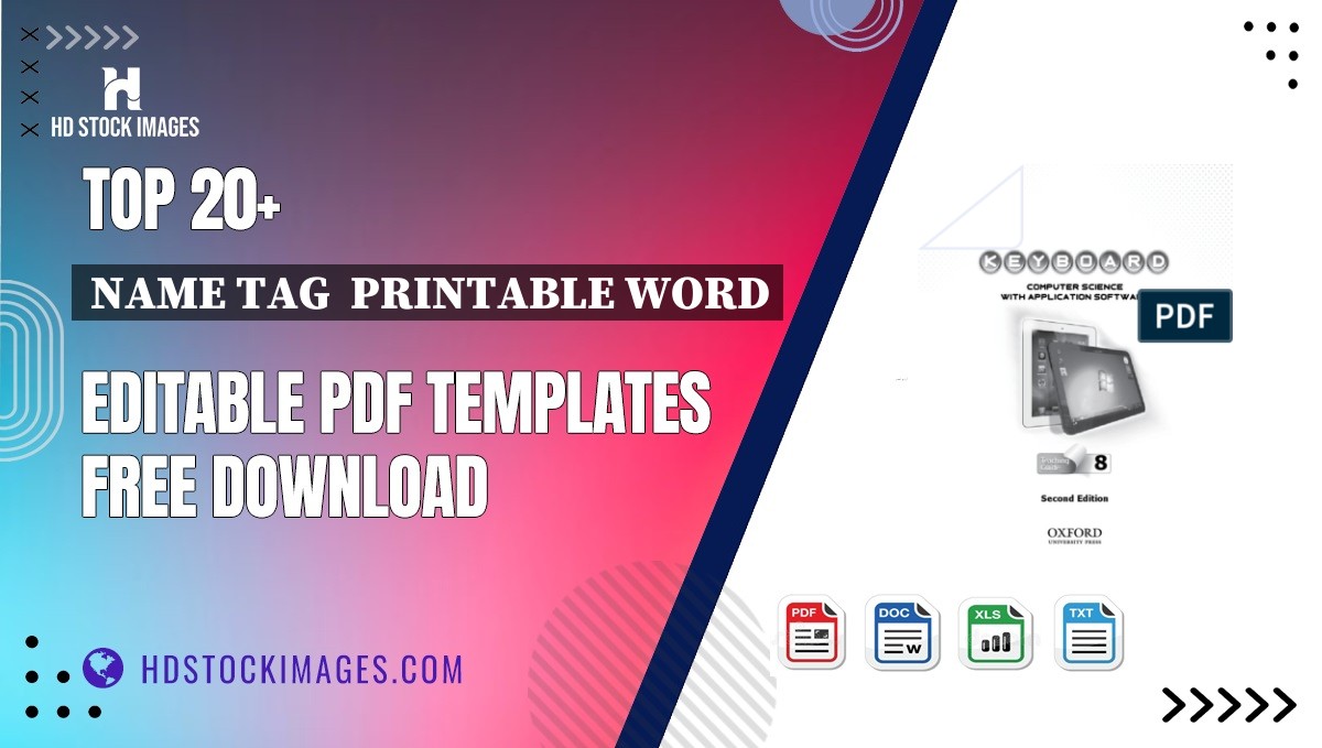 Top 20+ Name Tag  Printable Word Editable PDF Templates Free Download