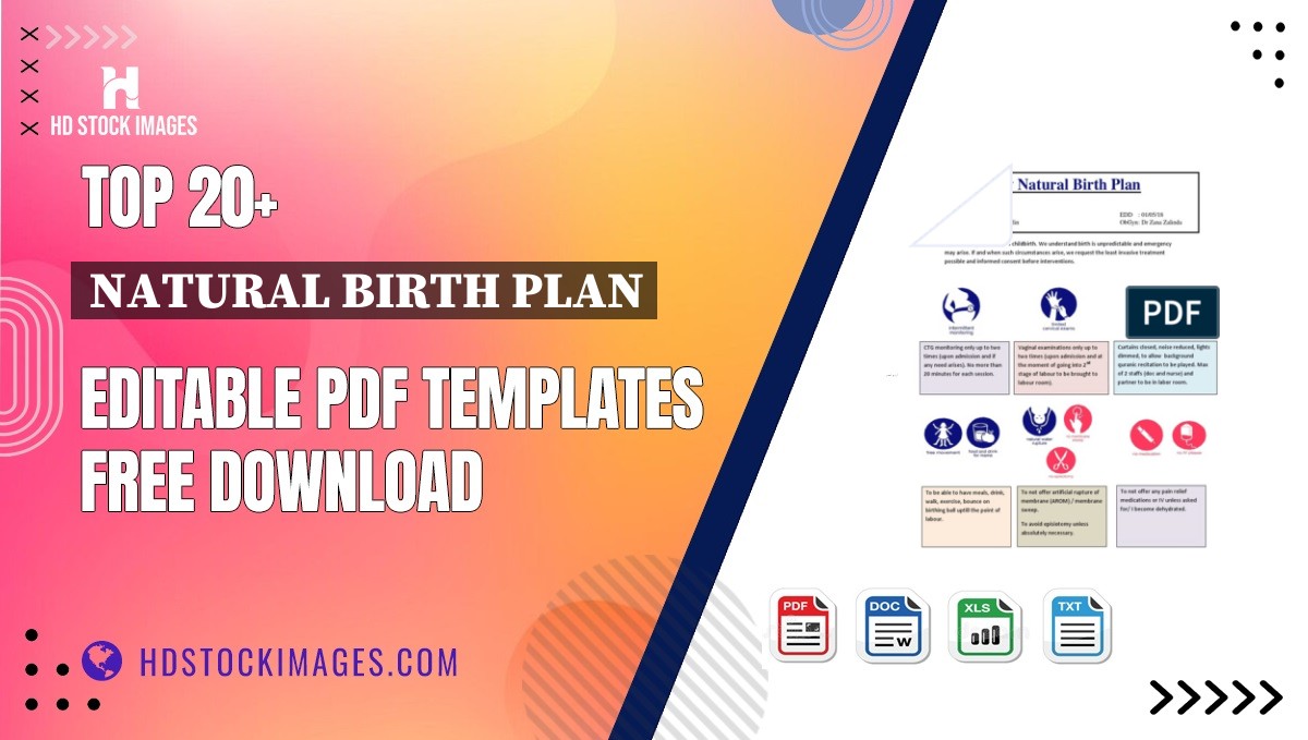 Top 20+ Natural Birth Plan Editable PDF Templates Free Download