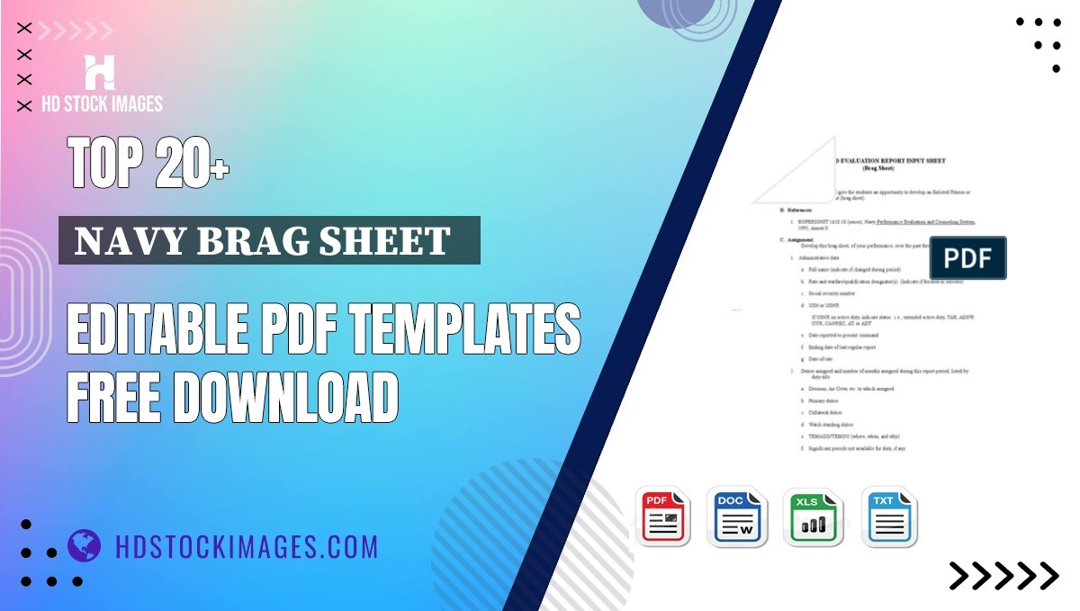 Top 20+ Navy Brag Sheet   Editable PDF Templates Free Download