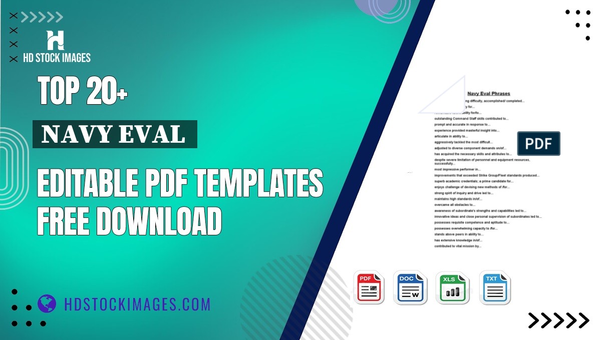 Top 20+ Navy Eval  Editable PDF Templates Free Download