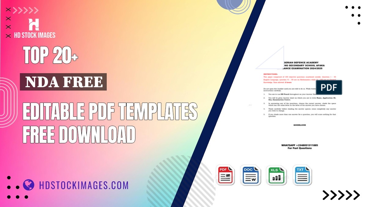 Top 20+ Nda Free Editable PDF Templates Free Download