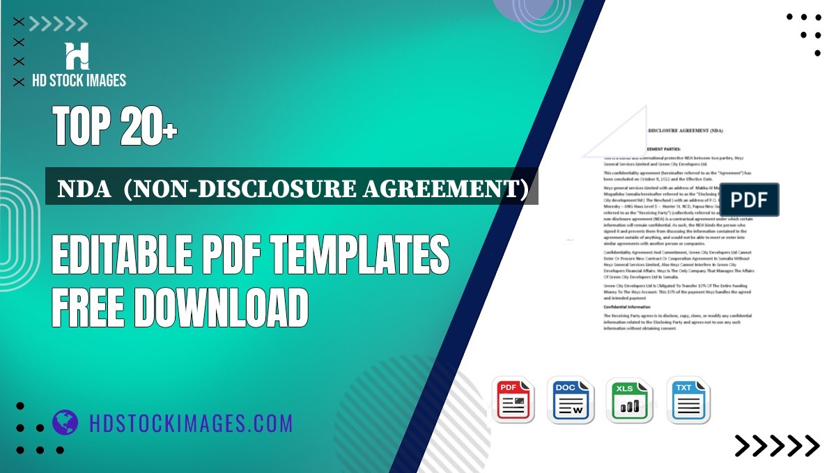 Top 20+ Nda  (non-disclosure Agreement) Editable PDF Templates Free Download