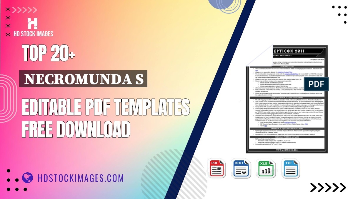 Top 20+ Necromunda S Editable PDF Templates Free Download