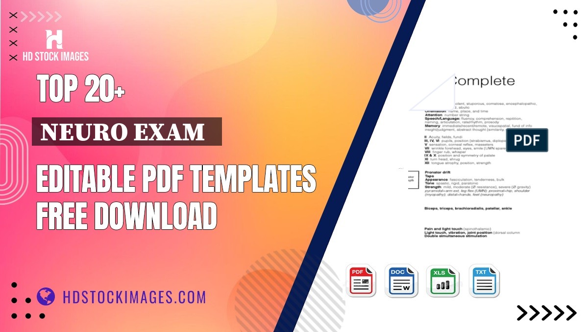 Top 20+ Neuro Exam   Editable PDF Templates Free Download