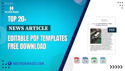 Top 20+ News Article  Editable PDF Templates Free Download