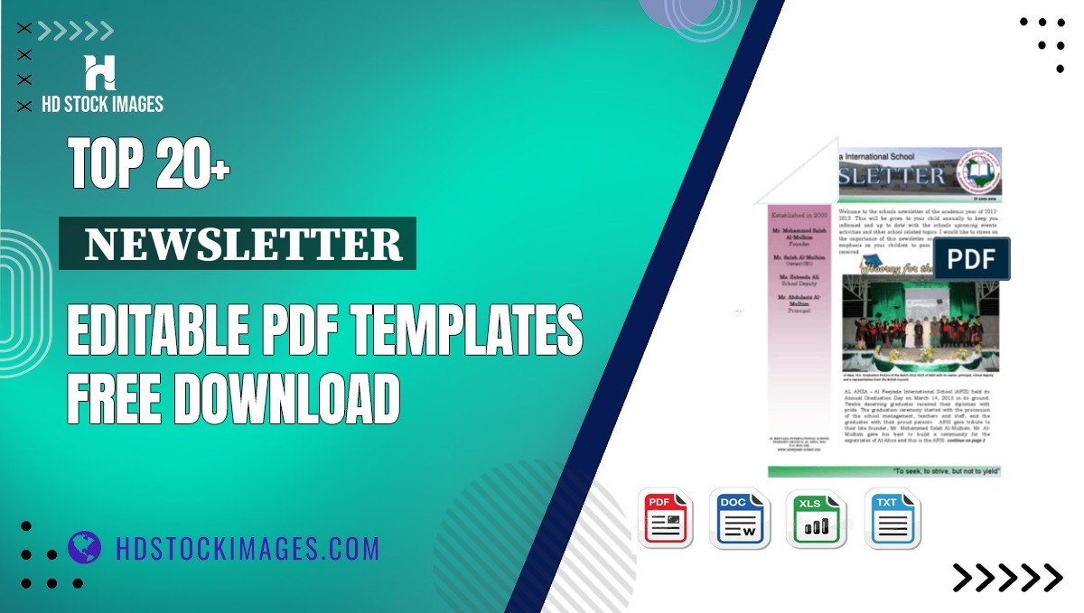 Top 20+  Newsletter Editable PDF Templates Free Download