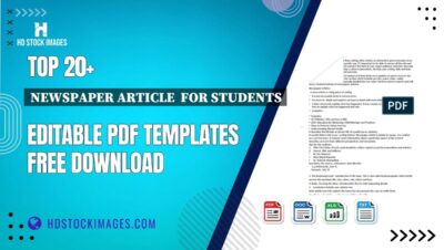 Top 20+ Newspaper Article  For Students Editable PDF Templates Free Download