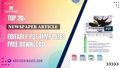 Top 20+ Newspaper Article  Editable PDF Templates Free Download