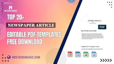 Top 20+ Newspaper Article Editable PDF Templates Free Download