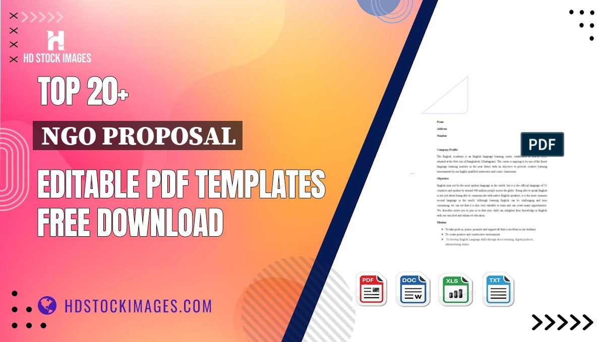 Top 20+ Ngo Proposal Editable PDF Templates Free Download