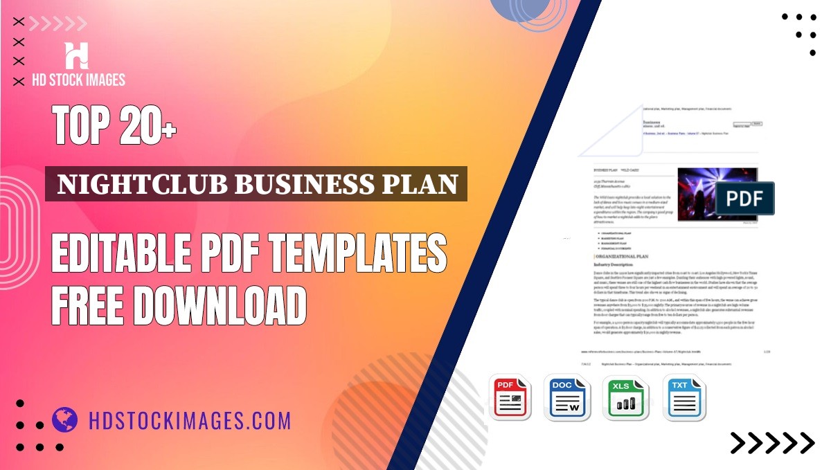 Top 20+ Nightclub Business Plan Editable PDF Templates Free Download