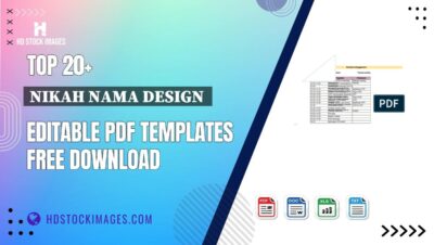 Top 20+ Nikah Nama Design  Editable PDF Templates Free Download