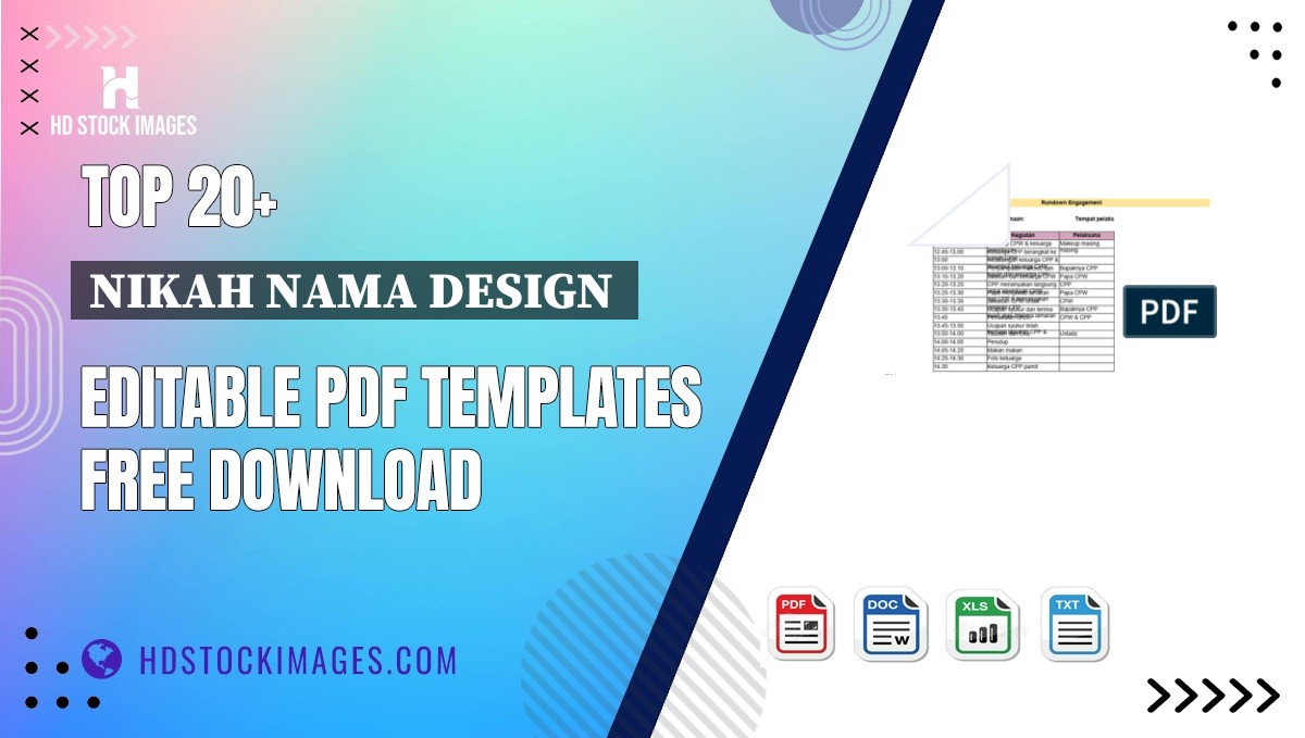 Top 20+ Nikah Nama Design  Editable PDF Templates Free Download