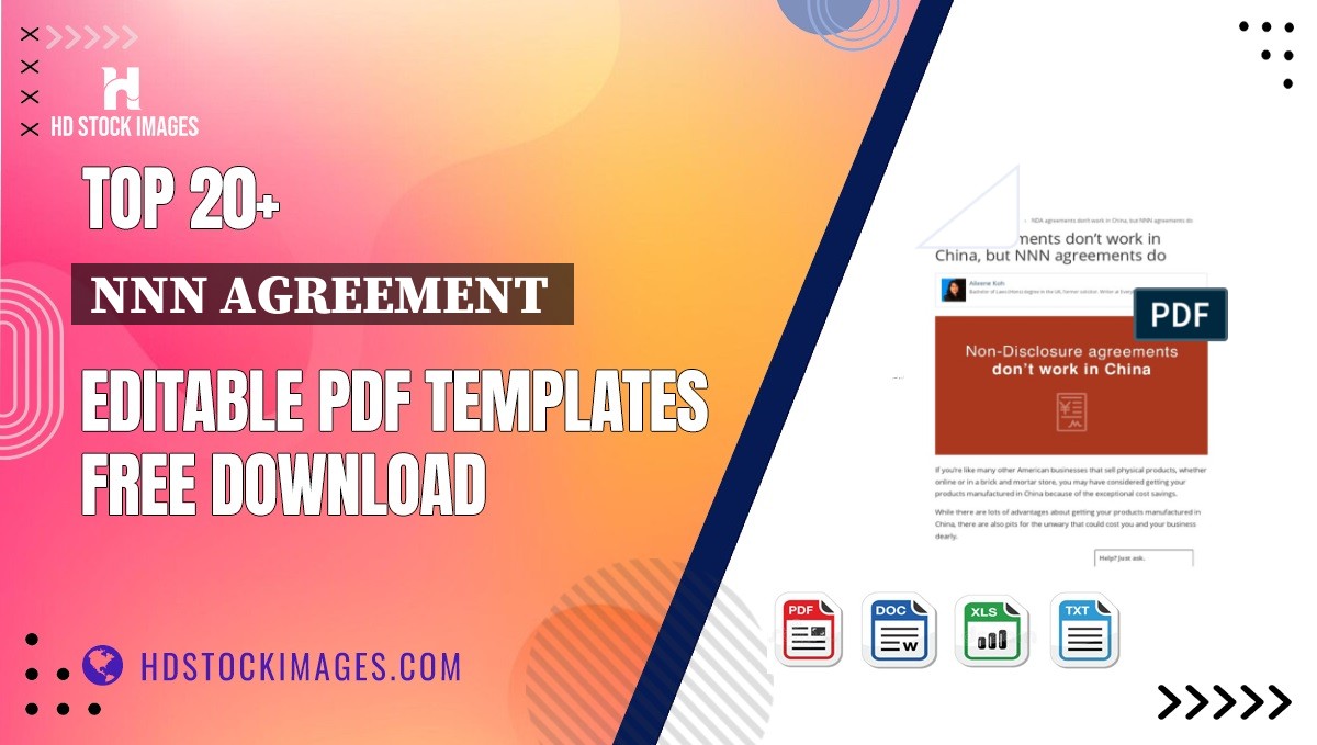 Top 20+ Nnn Agreement  Editable PDF Templates Free Download