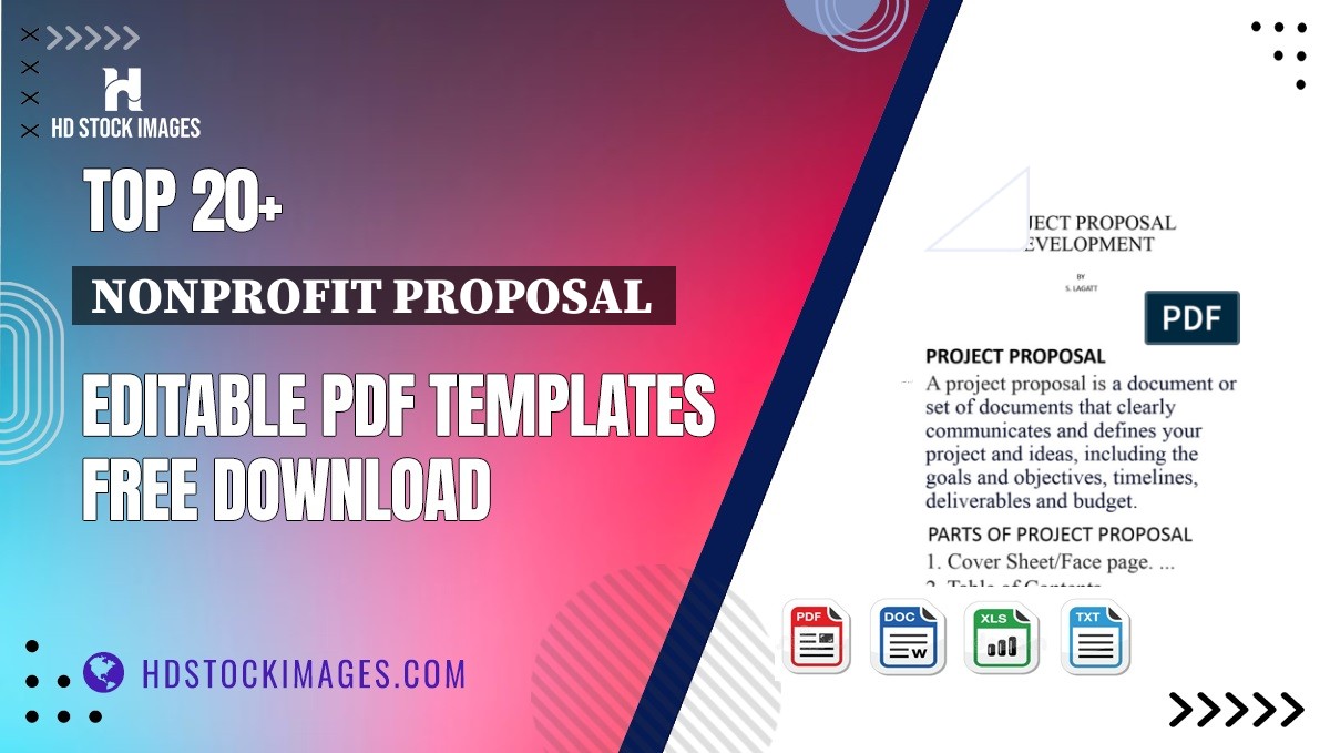 Top 20+ Nonprofit Proposal  Editable PDF Templates Free Download