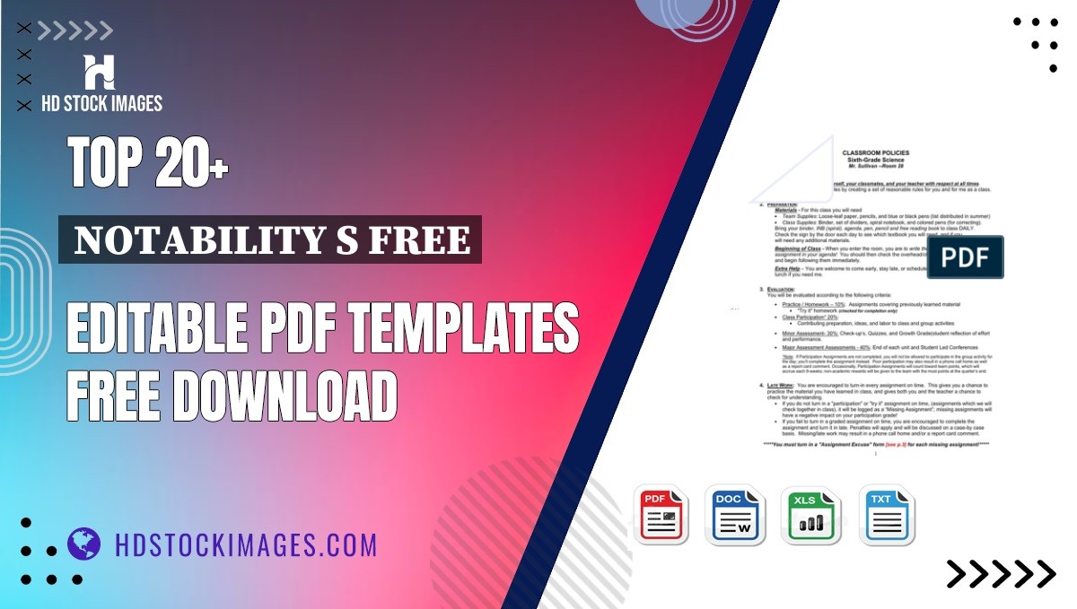 Top 20+ Notability S Free Editable PDF Templates Free Download