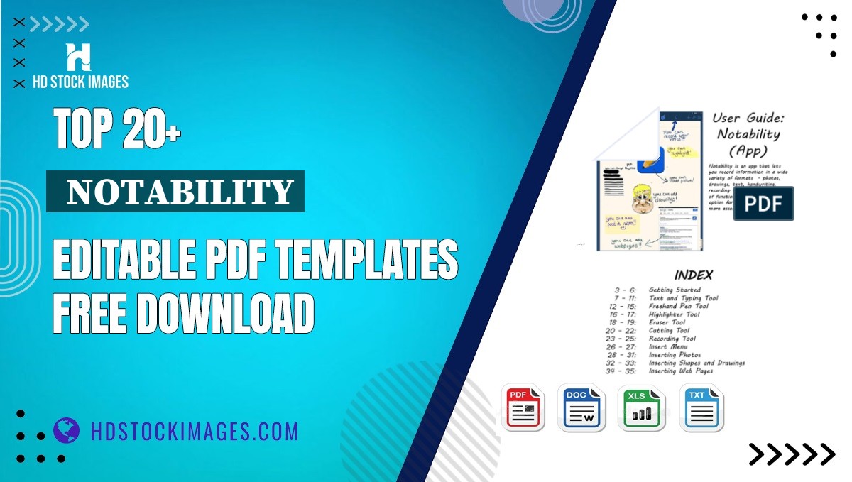 Top 20+  Notability Editable PDF Templates Free Download