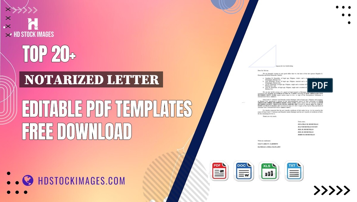 Top 20+ Notarized Letter Editable PDF Templates Free Download