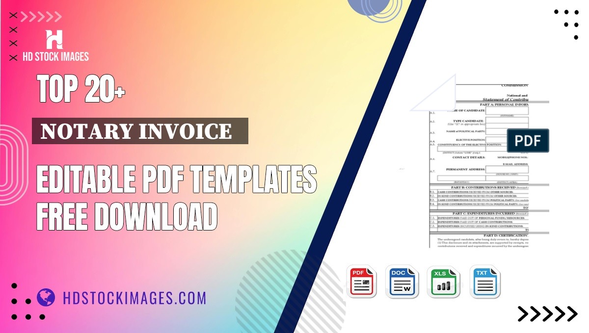 Top 20+ Notary Invoice   Editable PDF Templates Free Download