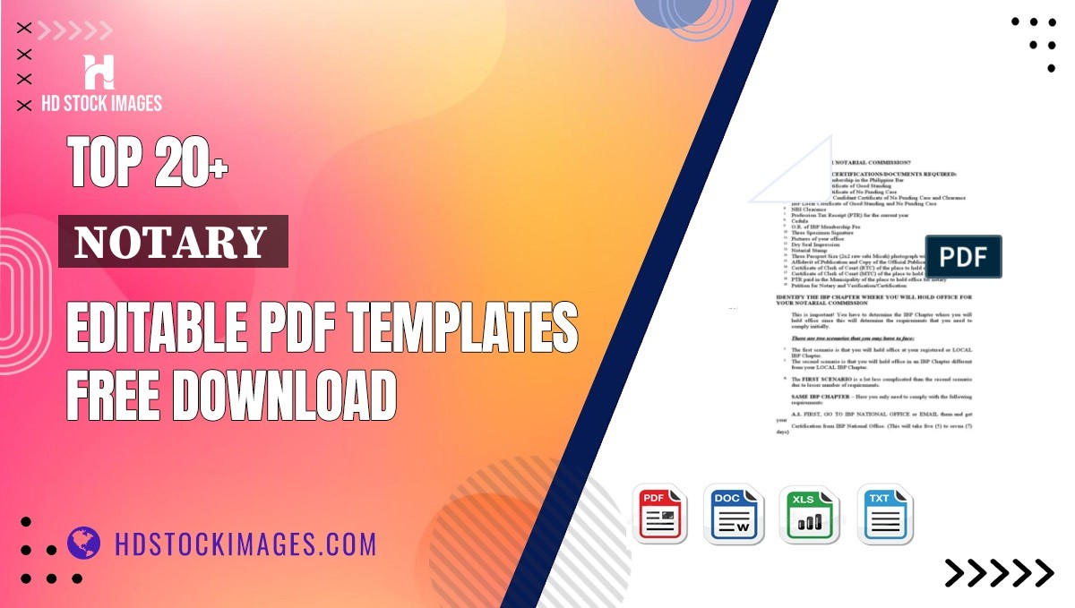 Top 20+ Notary  Editable PDF Templates Free Download