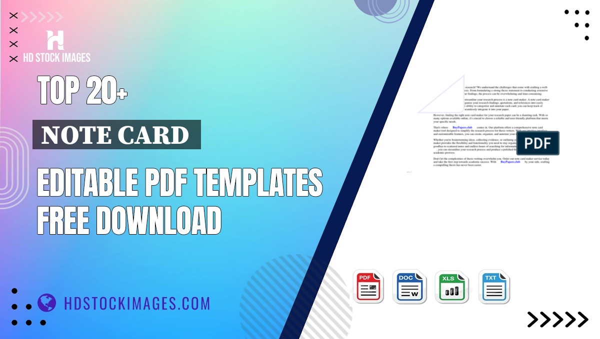 Top 20+ Note Card  Editable PDF Templates Free Download