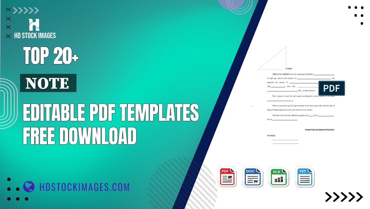 Top 20+ Note  Editable PDF Templates Free Download