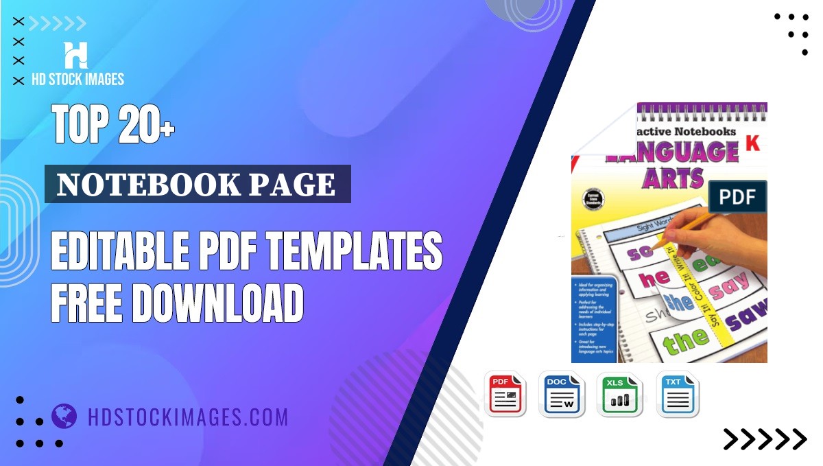 Top 20+ Notebook Page  Editable PDF Templates Free Download