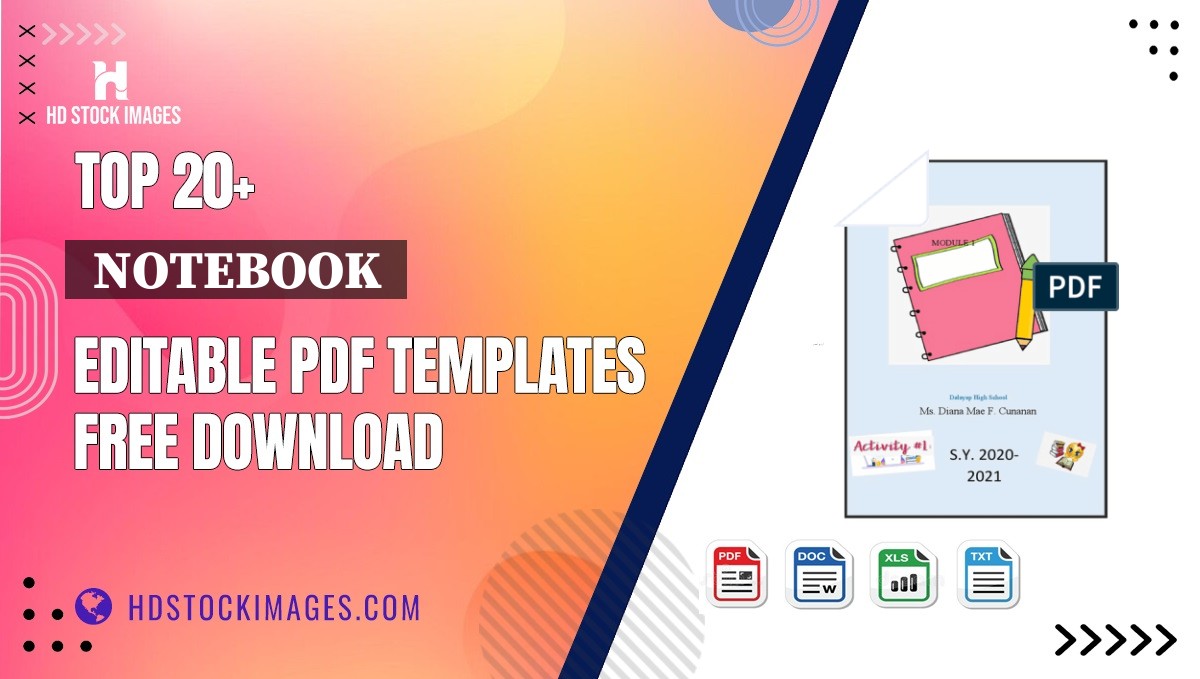 Top 20+  Notebook  Editable PDF Templates Free Download