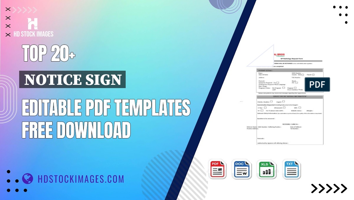 Top 20+ Notice Sign Editable PDF Templates Free Download