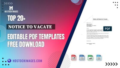 Top 20+ Notice To Vacate Editable PDF Templates Free Download