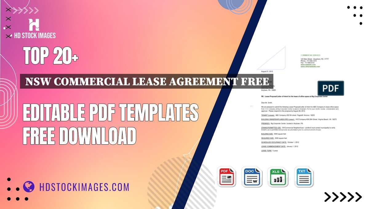 Top 20+ Nsw Commercial Lease Agreement Free Editable PDF Templates Free Download