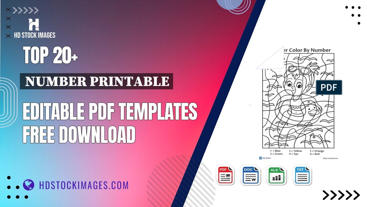 Top 20+ Number Printable Editable PDF Templates Free Download