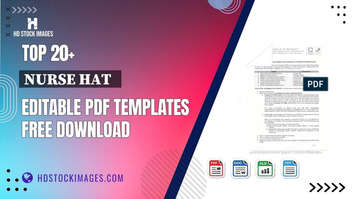 Top 20+ Nurse Hat   Editable PDF Templates Free Download