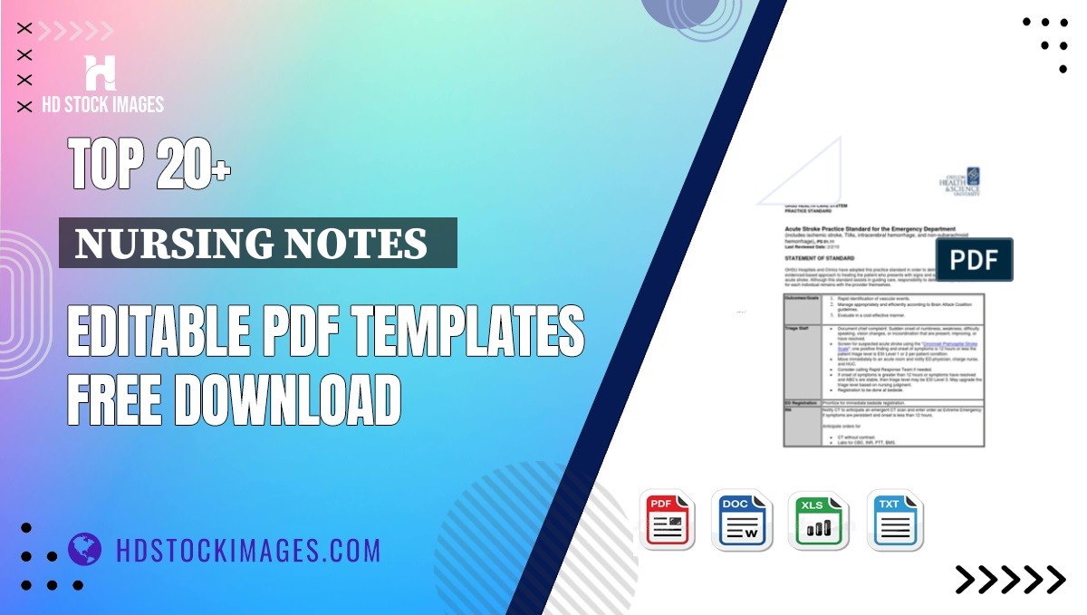 Top 20+ Nursing Notes   Editable PDF Templates Free Download