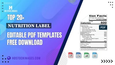 Top 20+ Nutrition Label Editable PDF Templates Free Download