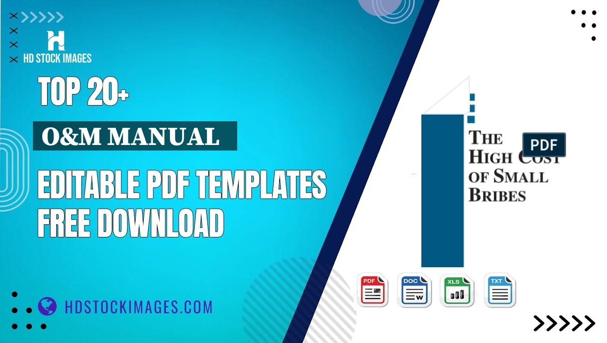 Top 20+ O&m Manual   Editable PDF Templates Free Download