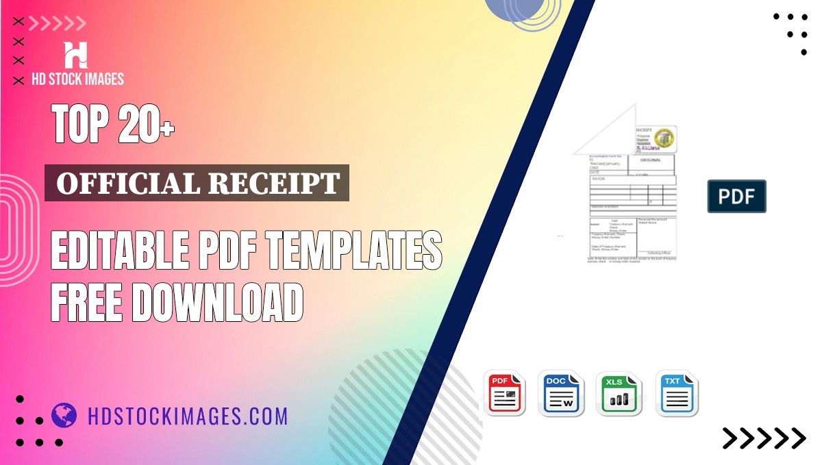 Top 20+ Official Receipt Editable PDF Templates Free Download