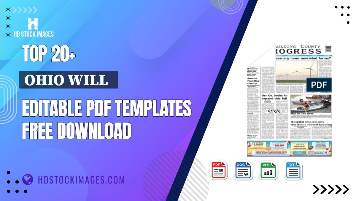 Top 20+ Ohio Will   Editable PDF Templates Free Download