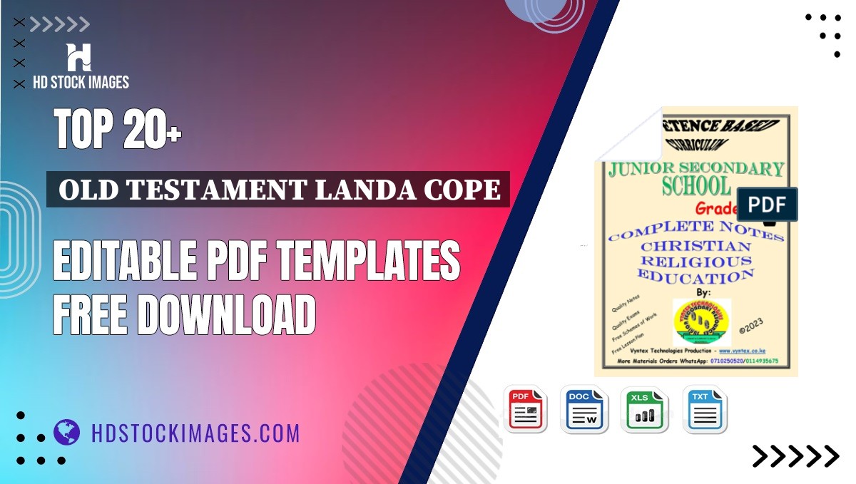 Top 20+ Old Testament Landa Cope Editable PDF Templates Free Download