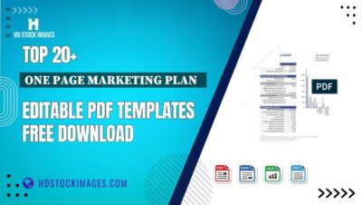 Top 20+ One Page Marketing Plan   Editable PDF Templates Free Download