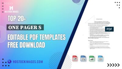 Top 20+ One Pager S  Editable PDF Templates Free Download