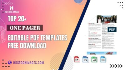 Top 20+  One Pager  Editable PDF Templates Free Download