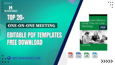 Top 20+ One-on-one Meeting Editable PDF Templates Free Download