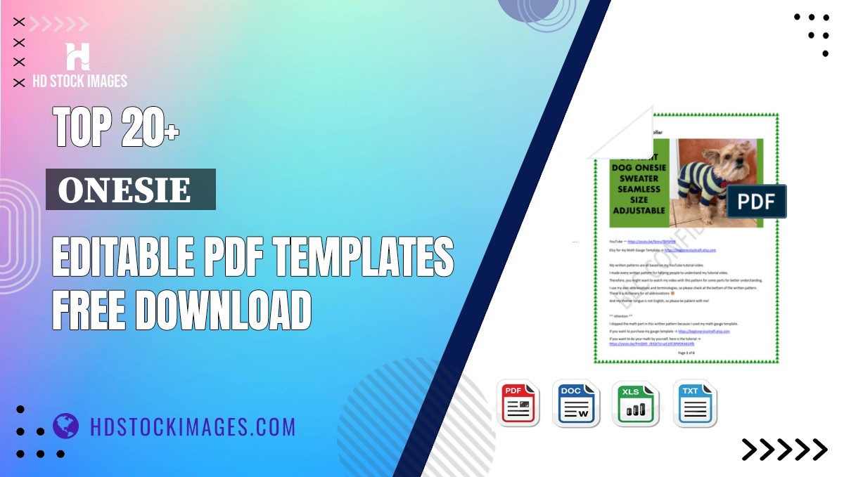 Top 20+ Onesie   Editable PDF Templates Free Download