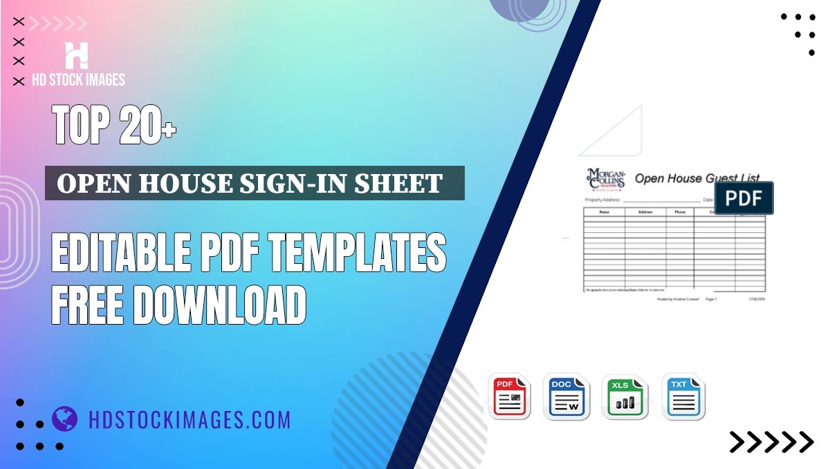 Top 20+ Open House Sign-in Sheet   Editable PDF Templates Free Download