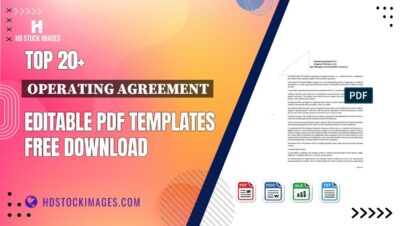 Top 20+ Operating Agreement Editable PDF Templates Free Download