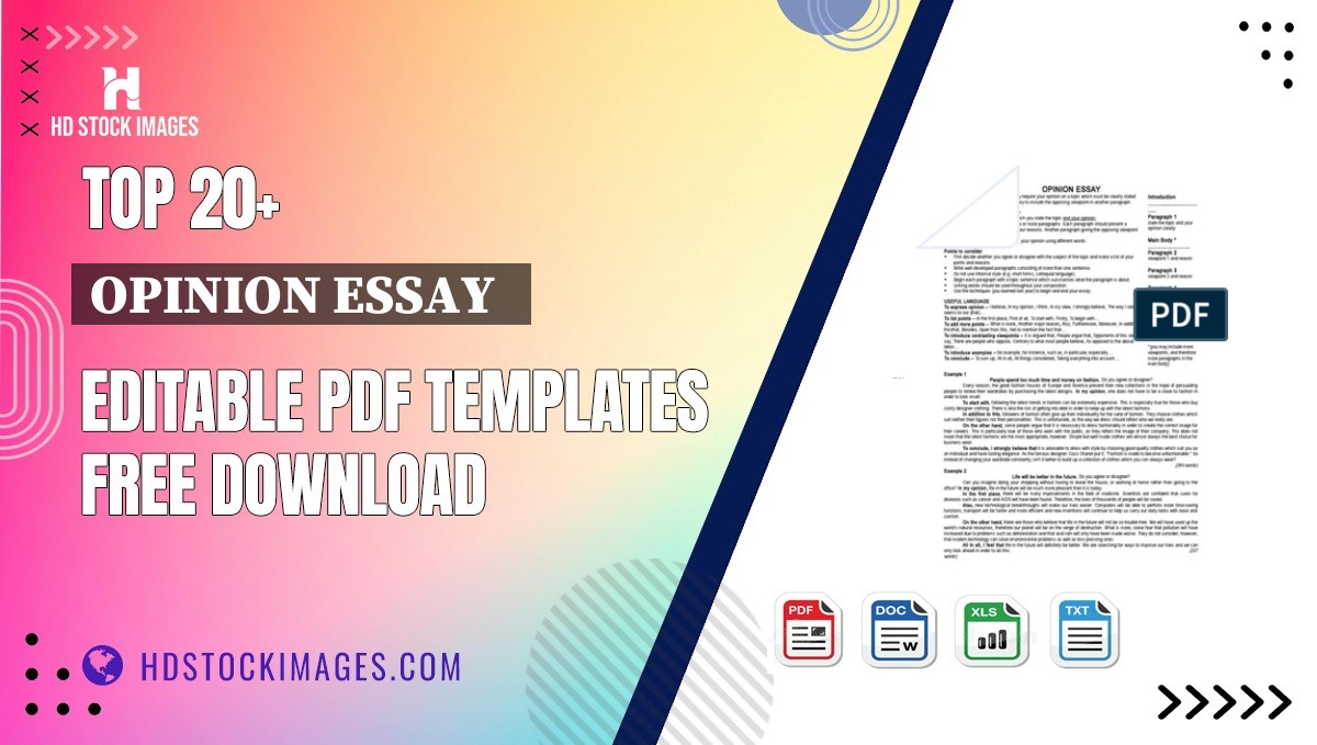 Top 20+ Opinion Essay   Editable PDF Templates Free Download