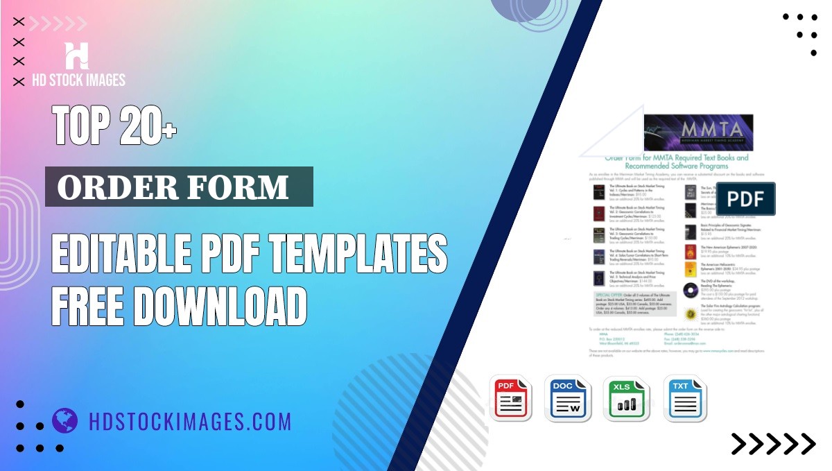 Top 20+ Order Form   Editable PDF Templates Free Download