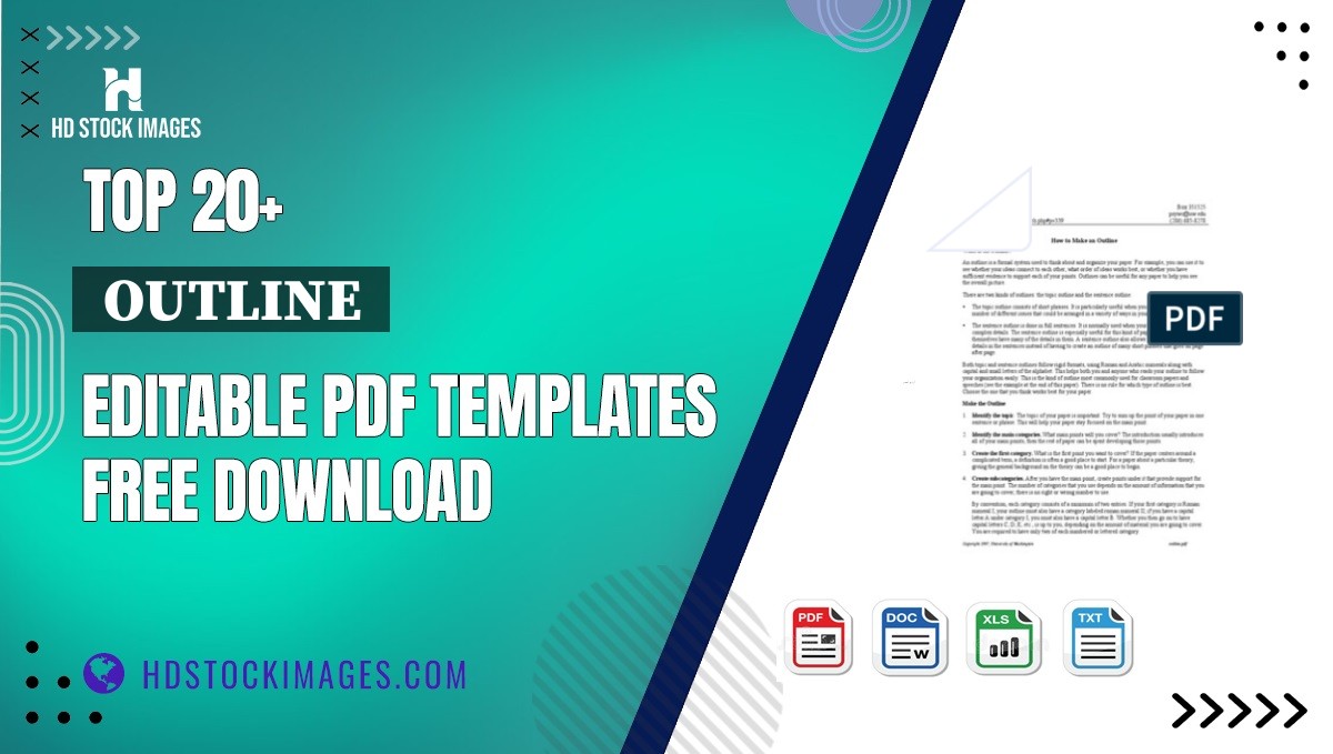 Top 20+  Outline  Editable PDF Templates Free Download